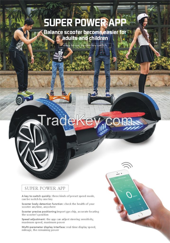 8inch Scooter Electric Scooter Smart Balance Wheel Balance With Bluetooth speaker free Remote Electr