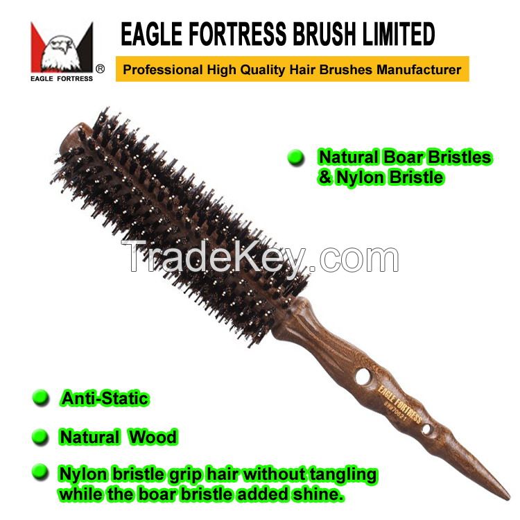 Extra Long Wooden Brush with Boar Bristle &amp;amp; nylon bristles