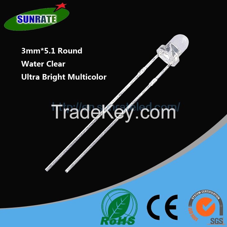 7 Years Verified Supplier High Quality Round 1.5v rgb 3mm Lamp led Diode