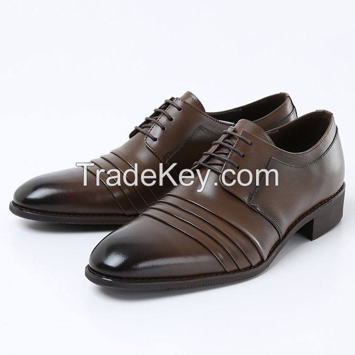 Man's genuine leather dress shoes, business shoes, casual shoes, nice quality shoes, bespoke