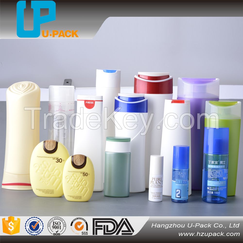 Plastic HDPE body lotion and shampoo bottle