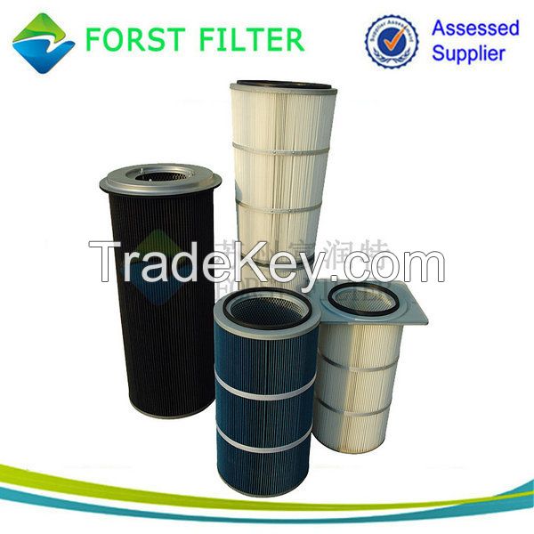 FORST Industrial Air Dust Deep Pleated Polyester Filter Cartridge Supplier