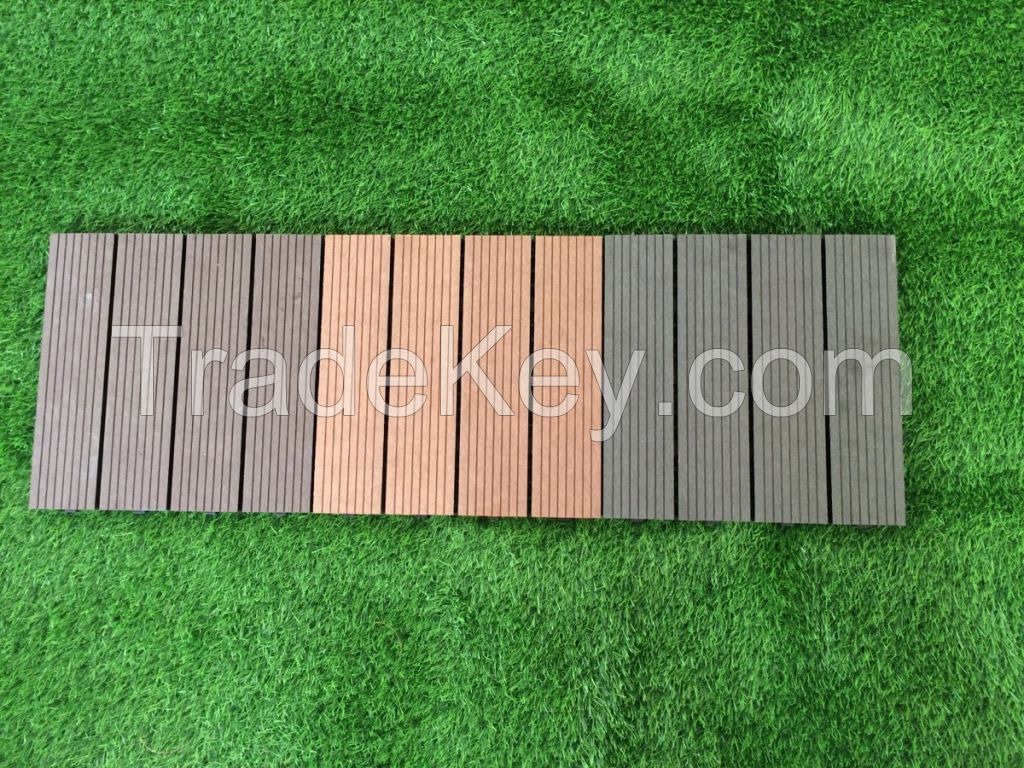 Interlock waterproof wpc decking tiles