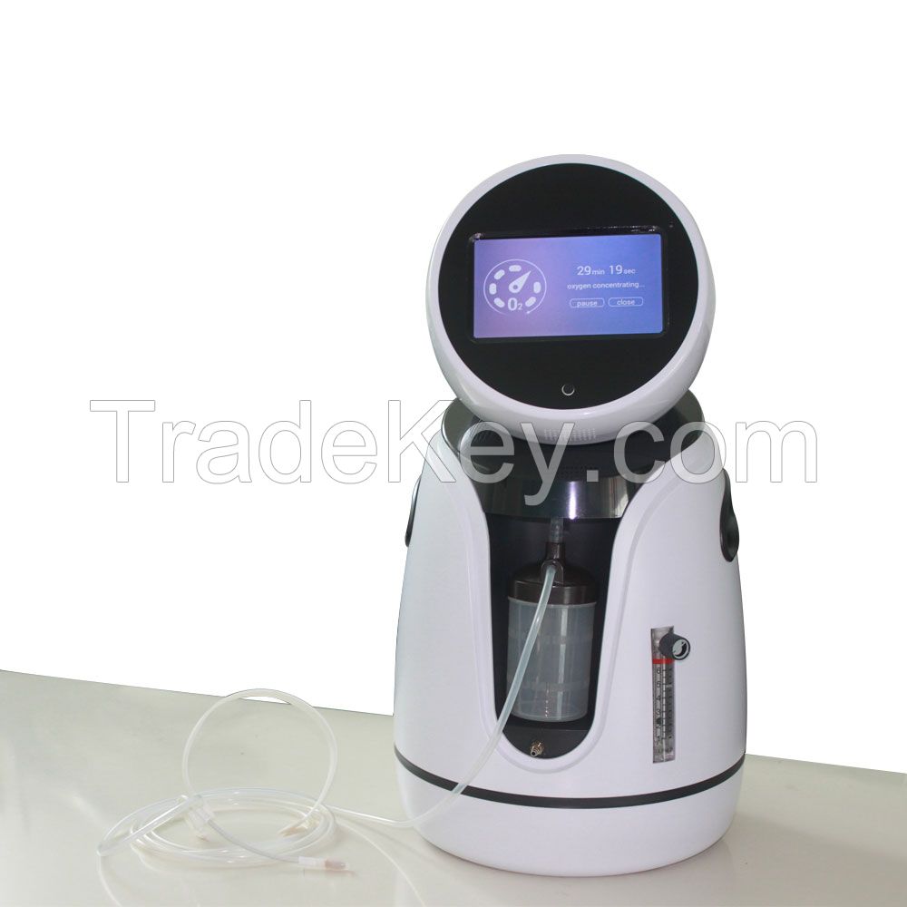 Smart Robotic Oxygen Concentrator with Talking, Telemonitoring Function App Remote Control