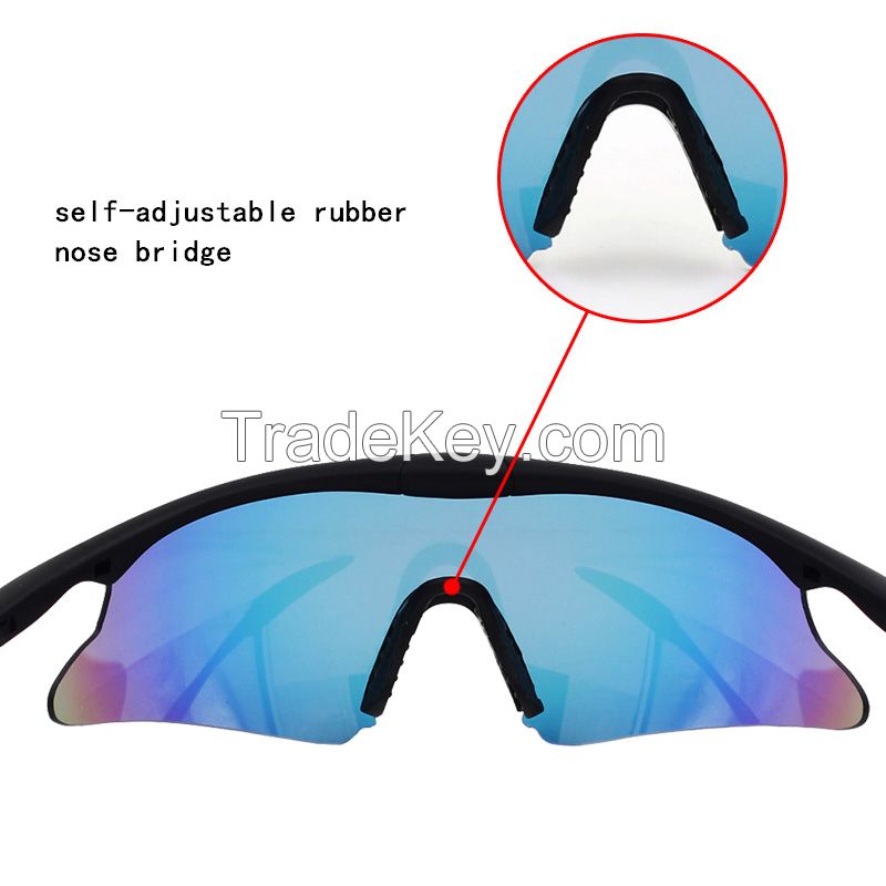 High definition unique cycling eyeglasses make your own logo driving trekking goggles warp around night vision sunglasses
