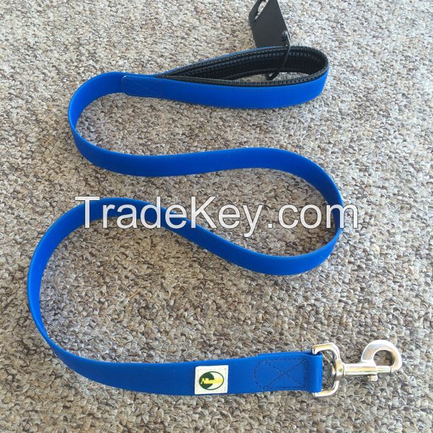 PVC pet dog leash with soft padding handle strap