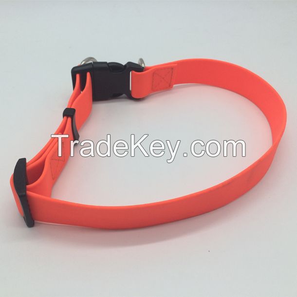 Softer PVC dog collar with quick release safety buckle