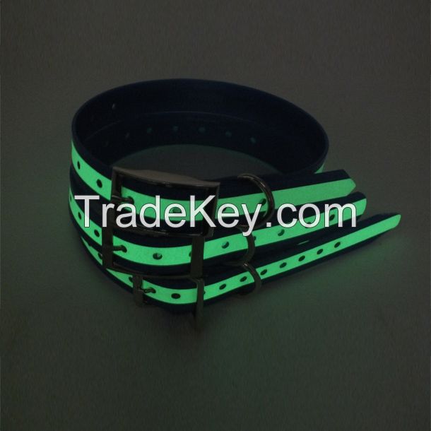 Glowing in the dark polyurethane dog collar TPU