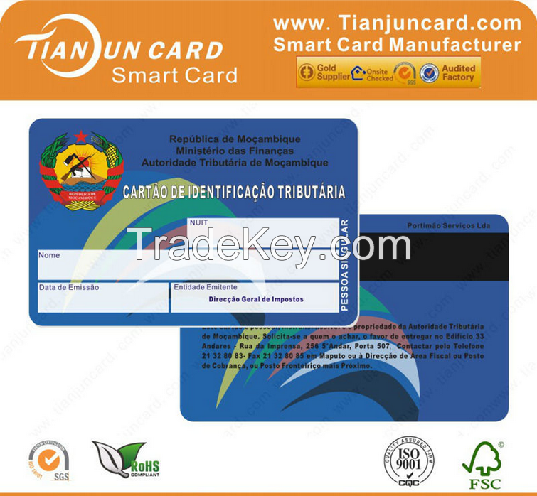 High quality cheap price Magnetic Stripe PVC Card