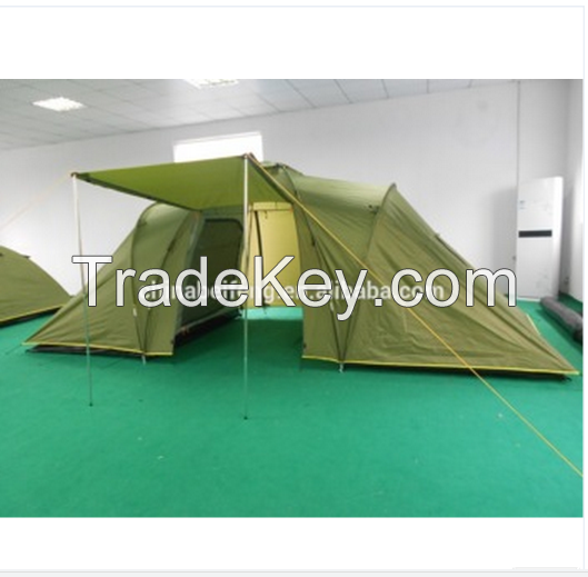 navy green 5-6 persons three room outdoor camping tent