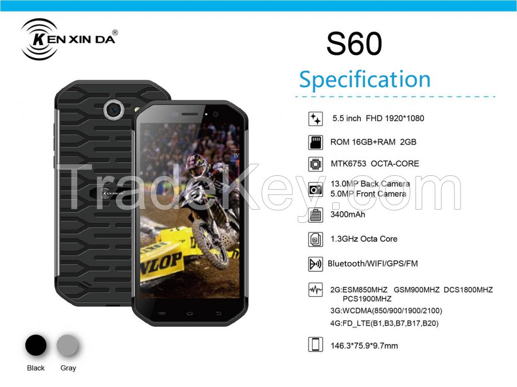kenxinda 5.5'' tri-proofing G2 smart phone S60