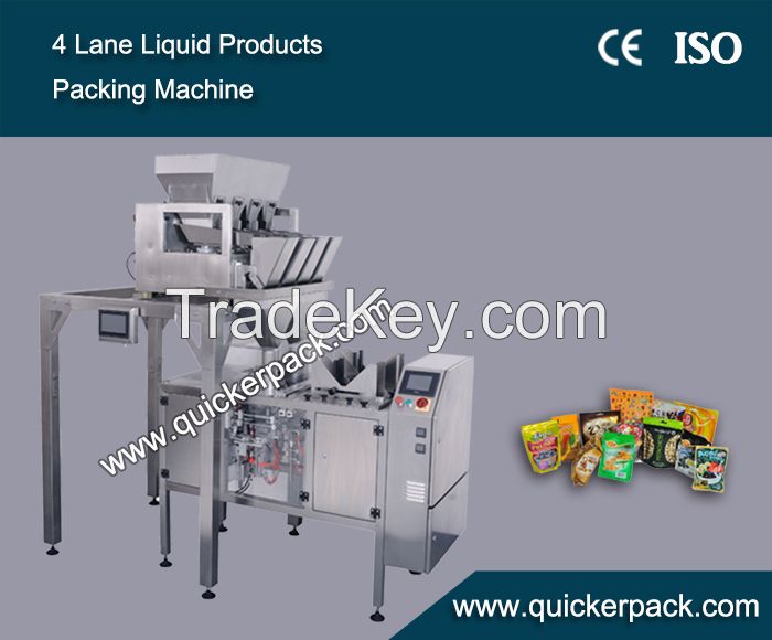 Automatic Standaup Ziplock Bag Packing Machine for Snacks and Pet-food