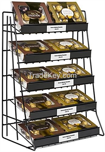 5 Tier Wire Countertop Rack with Sign Channel