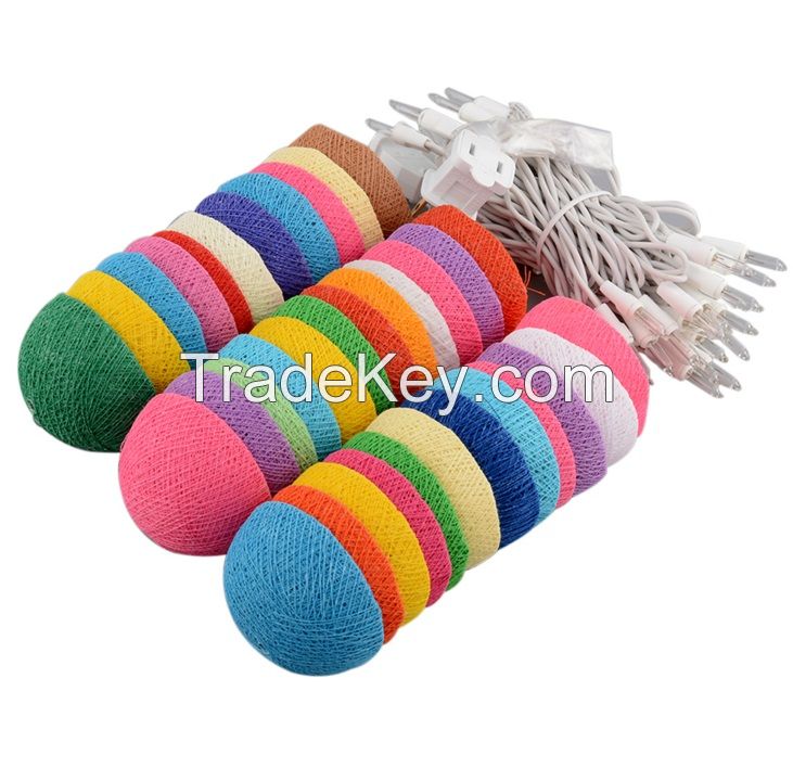 Customized Length Various Color String Cotton Lights Ball