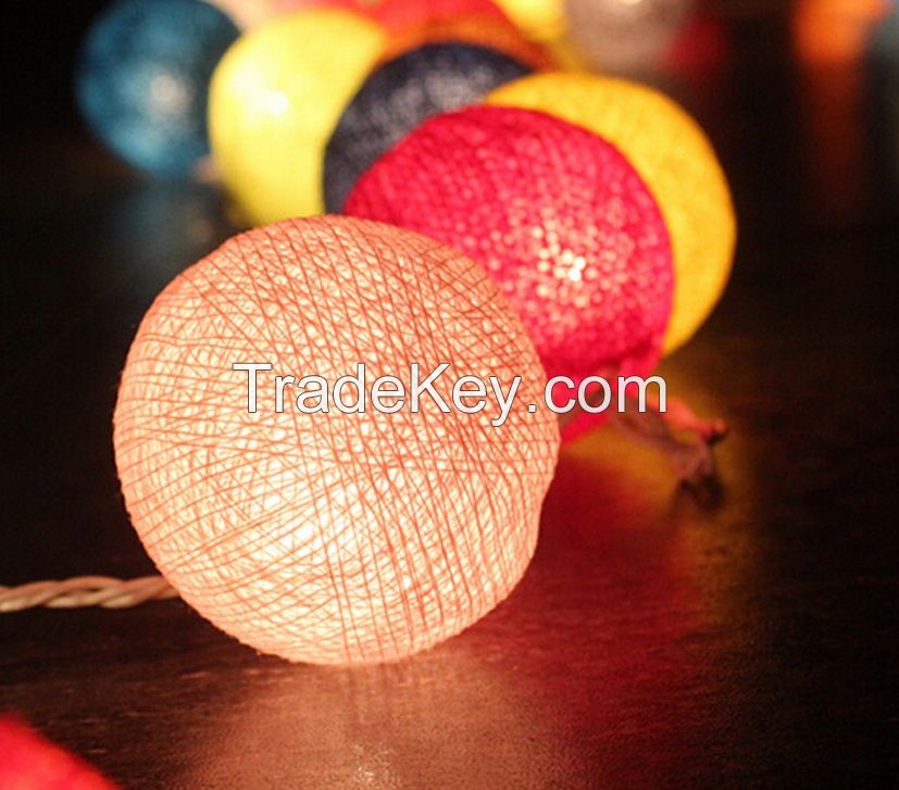 Customized Length Various Color String Cotton Lights Ball