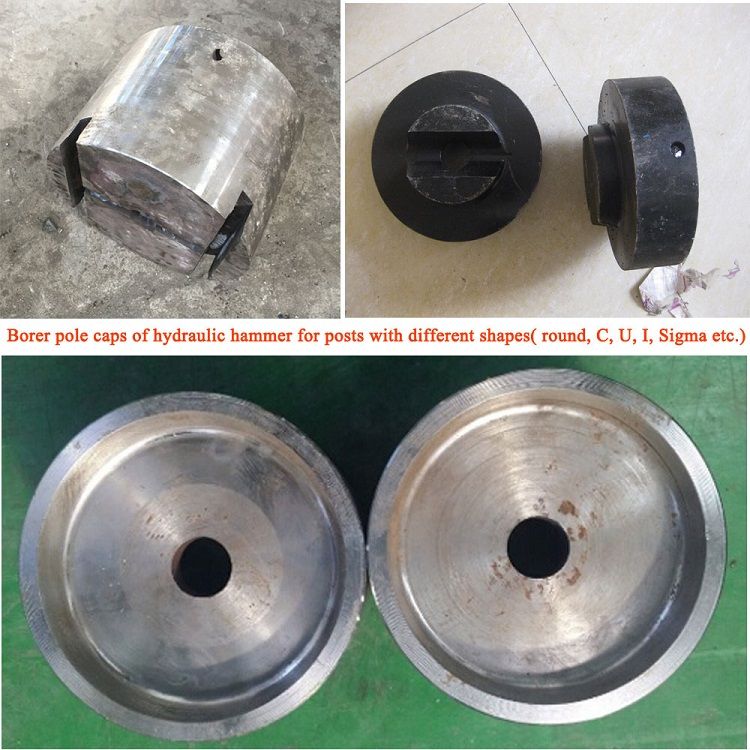 Single cylinder Hydraulic pile driver for solar plant foundation