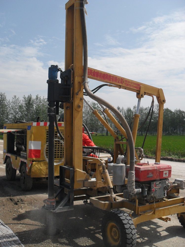 highway guardrail piling equipment high efficency drilling pile driver