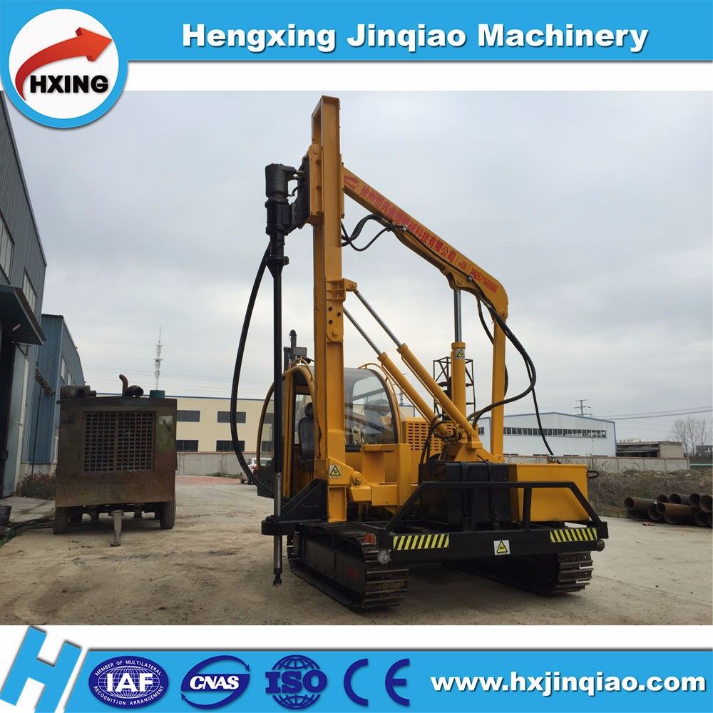 highway guardrail piling equipment high efficency drilling pile driver