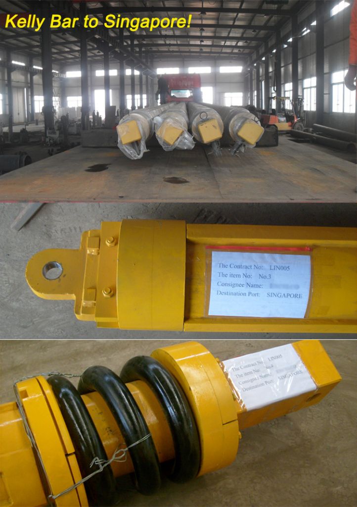 Piling construction rotary drilling rig interlocking drill pipe
