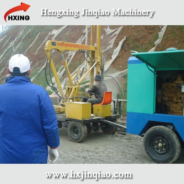 Drilling rock drill rig Diesel engine guardrail pile driver machine