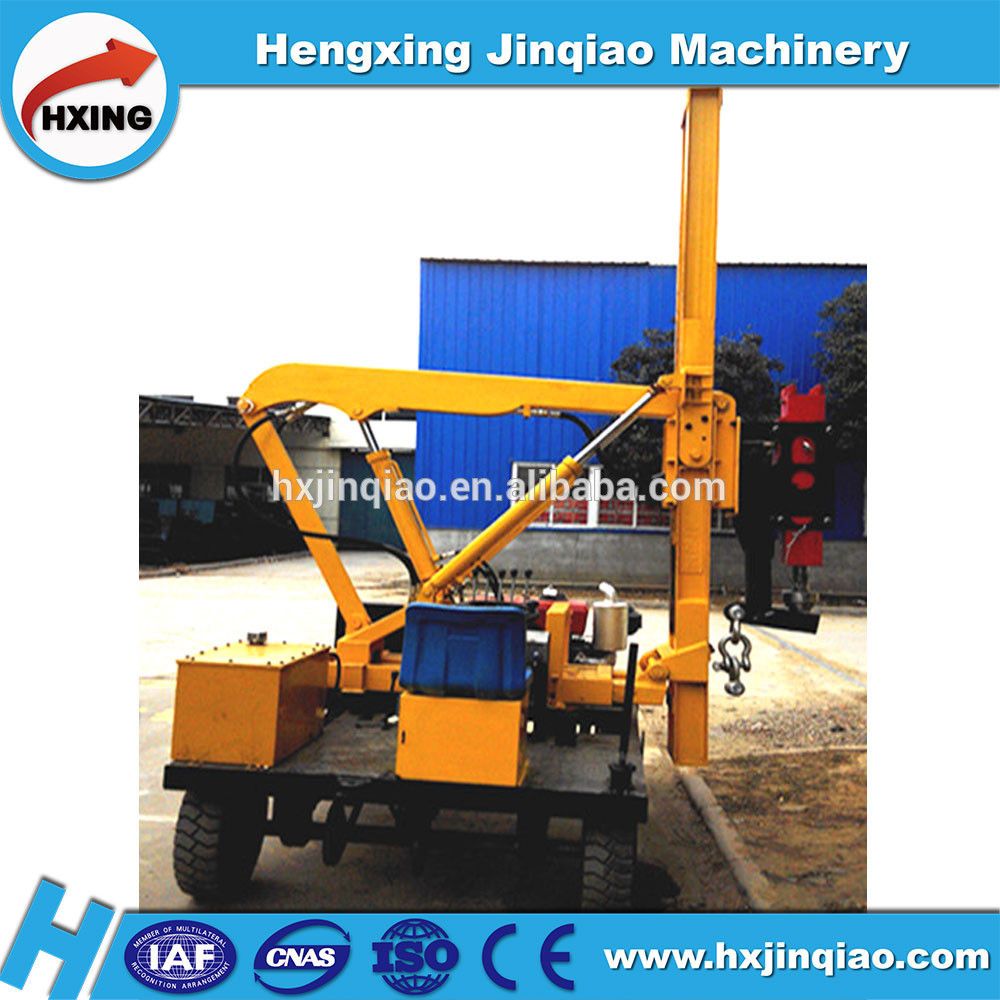 Post extractor/hammer hydraulic pile driver