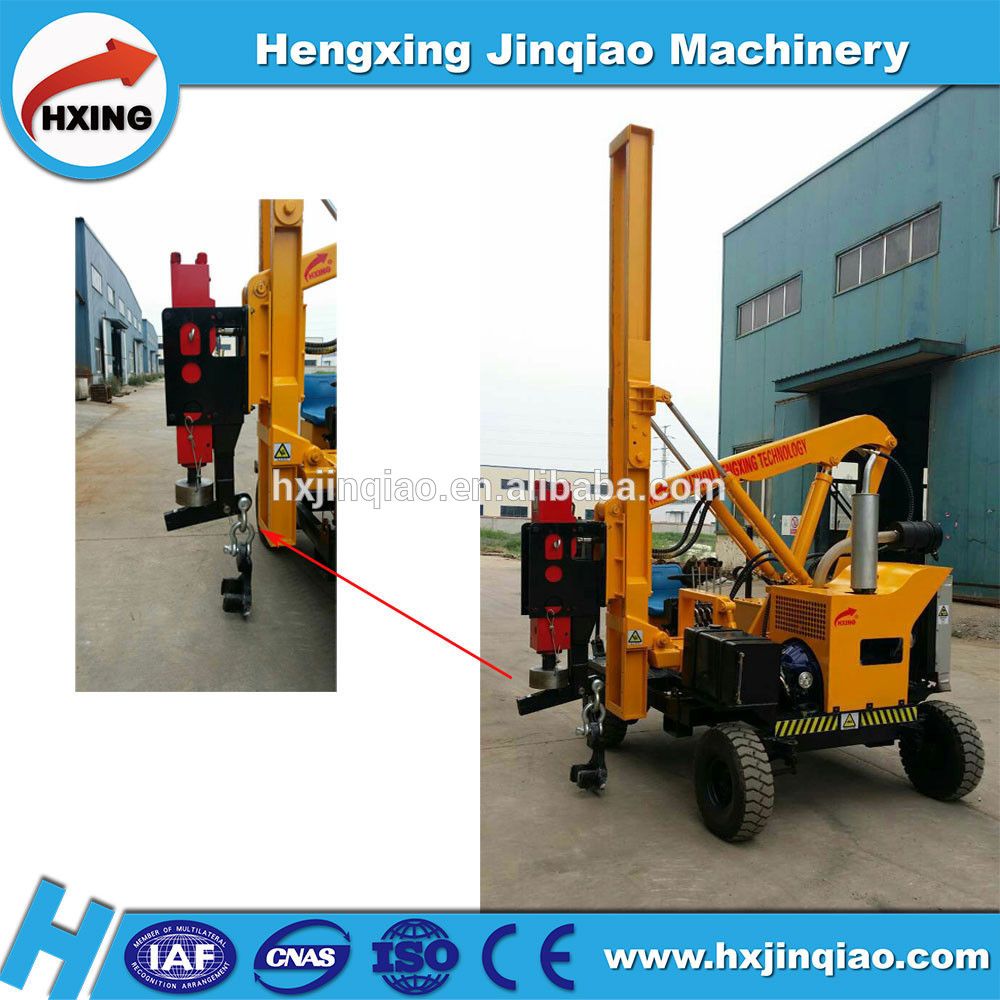 Post extractor/hammer hydraulic pile driver