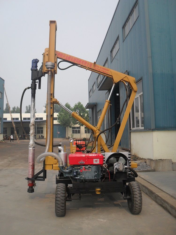 Hard construction site used Rock drilling machine