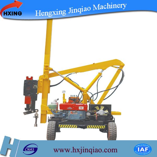 Post extractor/hammer hydraulic pile driver
