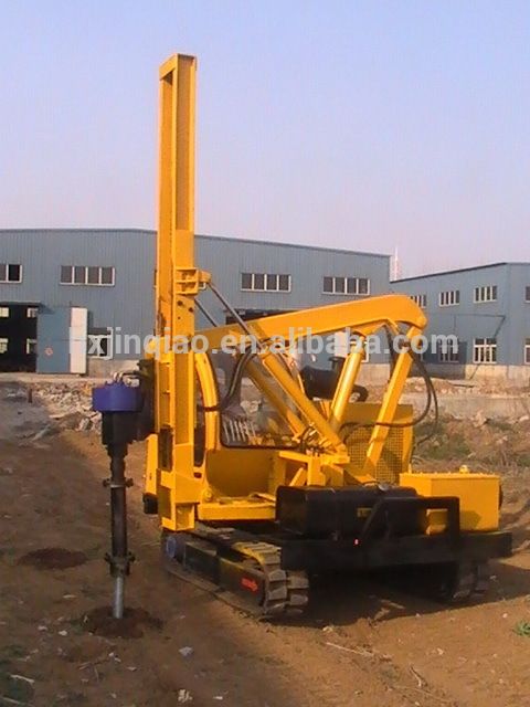 Photovoltaic mounting system for PV installation solar pile driver