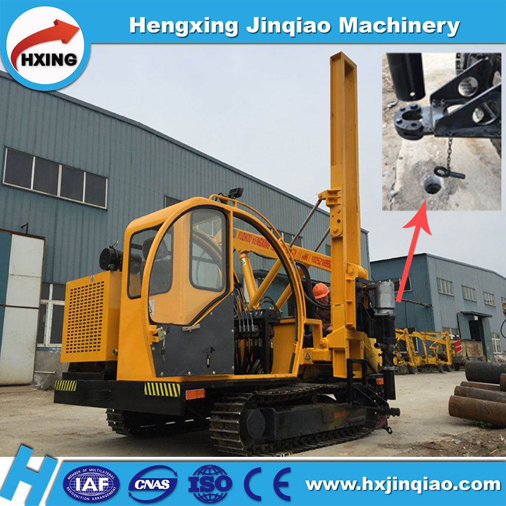 Highway Safety Guardrail Pile Driver With YC260 Hydraulic Hammer