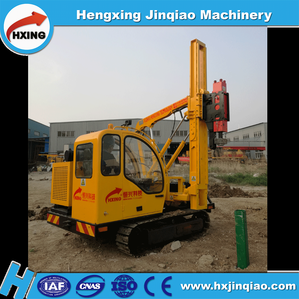 Road Hydraulic Metal Guardrail Pile Driver for Excavator