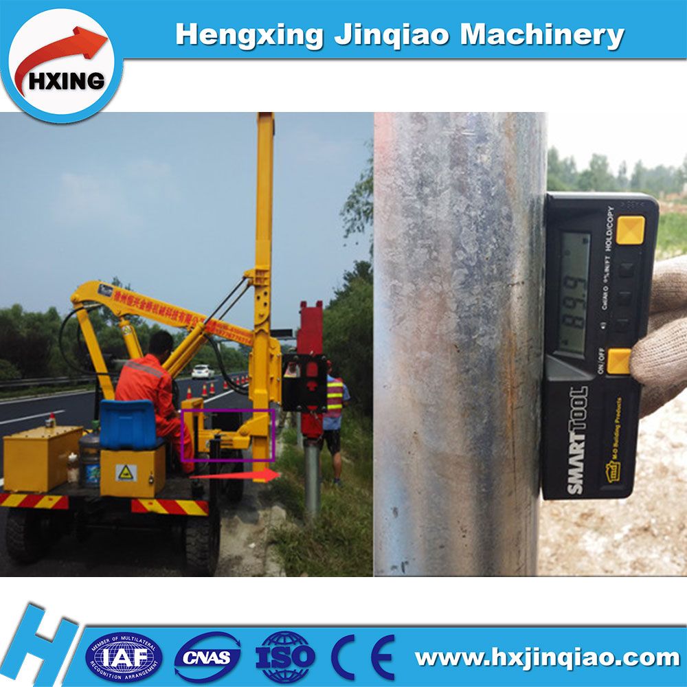 Hammer hydraulic guardrail excavator pile driver