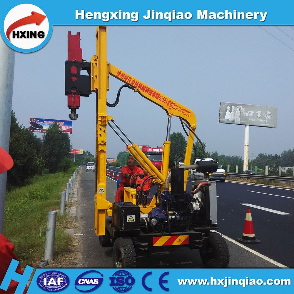 Hammer hydraulic guardrail excavator pile driver