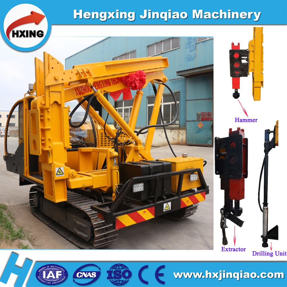 Guardrail Pile post road construction machinery hydraulic pile driver equipment