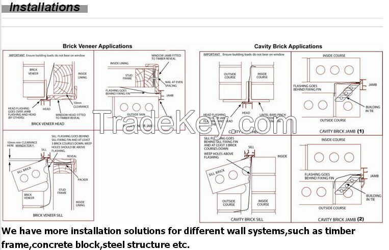 Cheap House Aluminium Large Glass Doors Windows Model In House For Sale