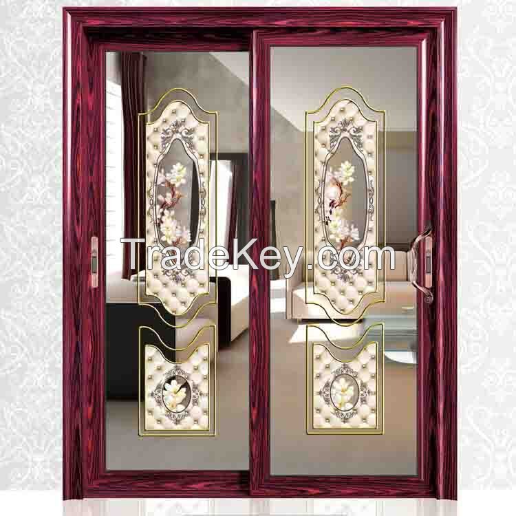 cheap house aluminium large glass doors windows model in house for sale