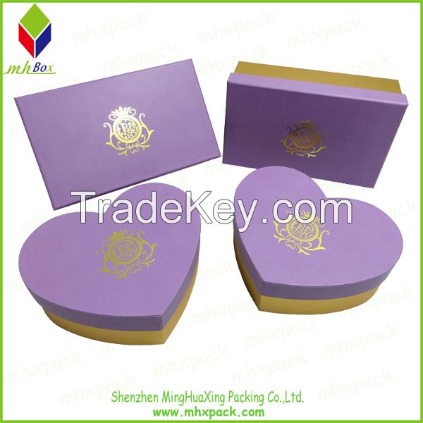 Elegant Rigid Cosmetic Gift Box with Gold Foil