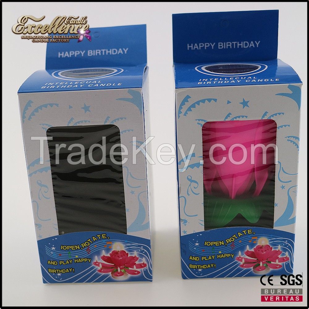 fireworks lotus music birthday candle