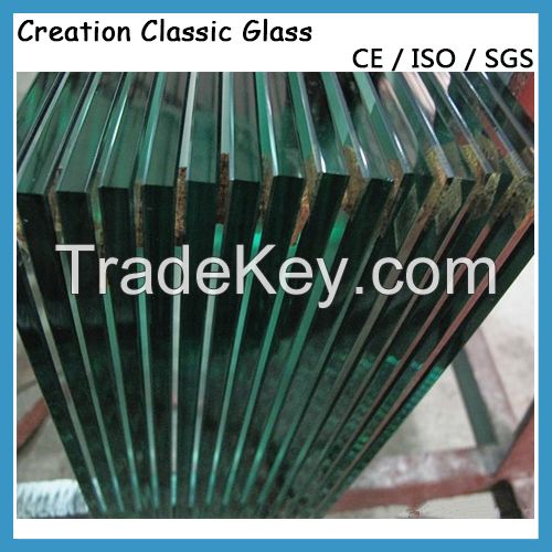 3-10mm Flat Tempered Glass for Stairs (with ISO/Ce/SGS Certificate)
