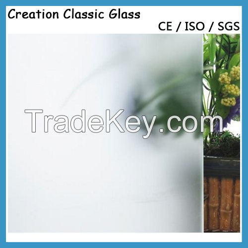 3-12mm Clear Frosted Glass with Ce & ISO9001