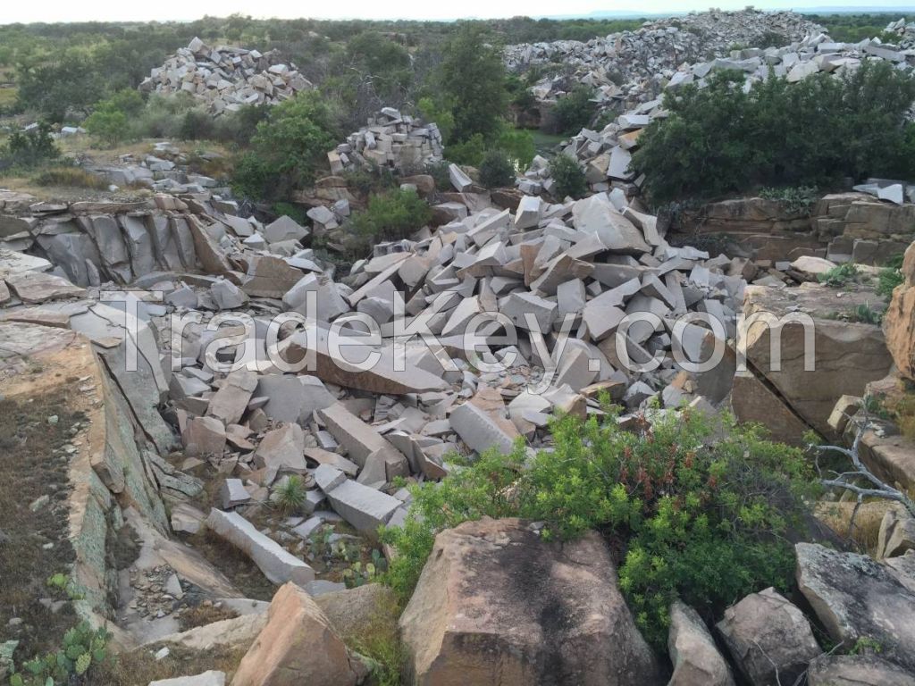 Natural granite stone, rough granite blocks, reclaimed granite quarry tailings, granite boulders