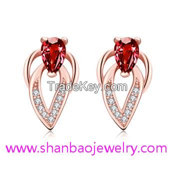 Gold Plated Costume Fashion Zircon Jewelry Earrings