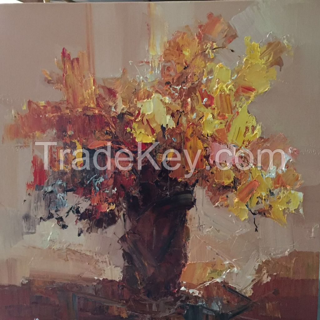 heavy oil floral oil paintings