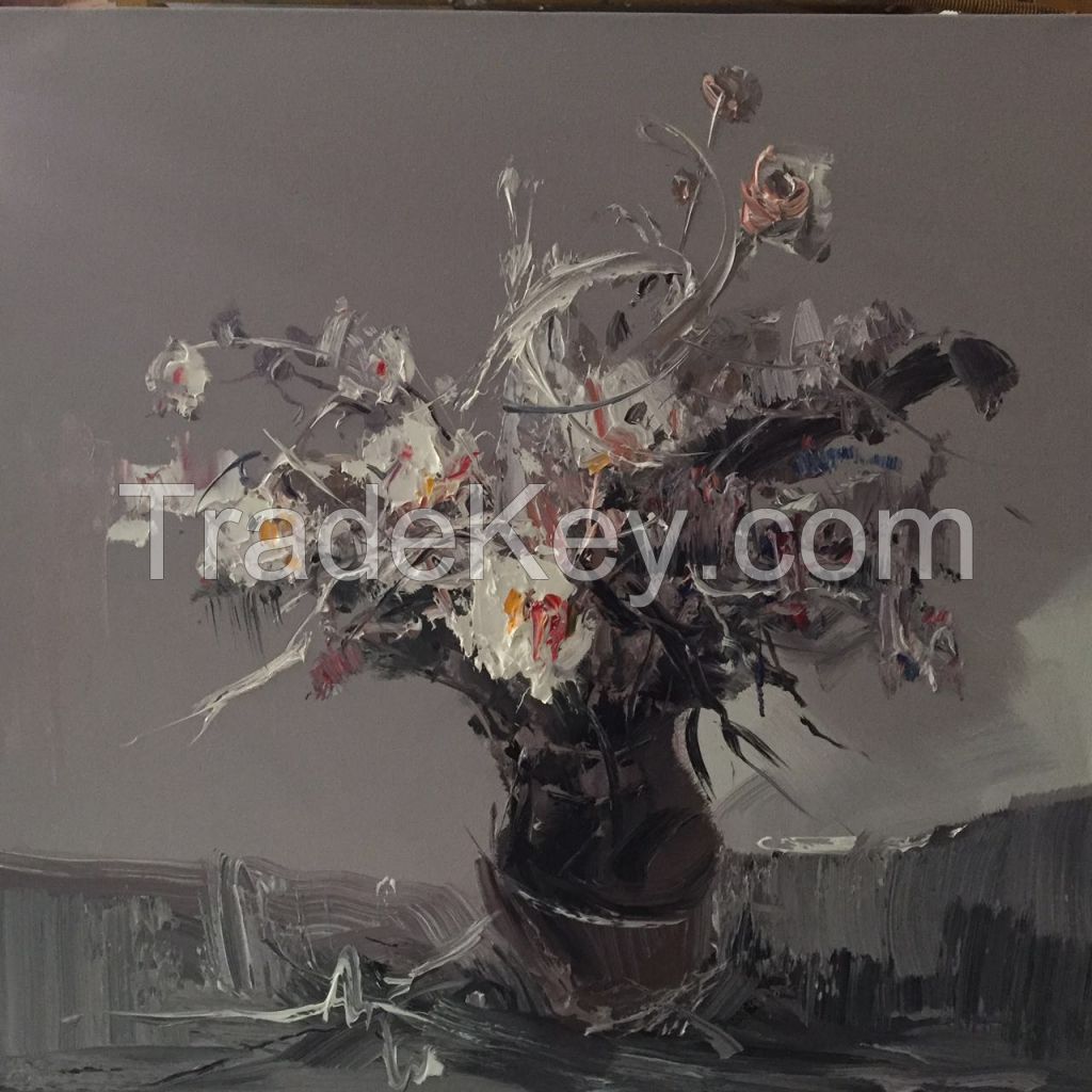 heavy oil floral oil paintings