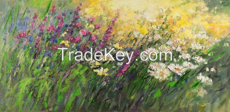 heavy oil floral oil paintings
