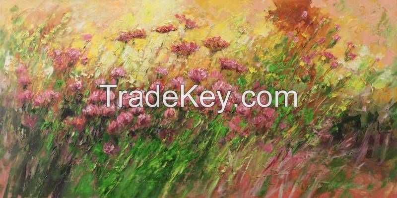 heavy oil floral oil paintings