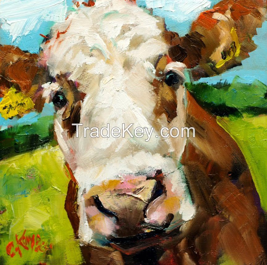 canvas cow