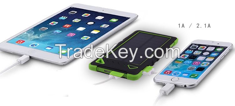 New 10000mah solar mobile phone charger