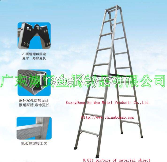 (375LBS) 6.56FT Aluminum Alloy a-Shaped Ladder