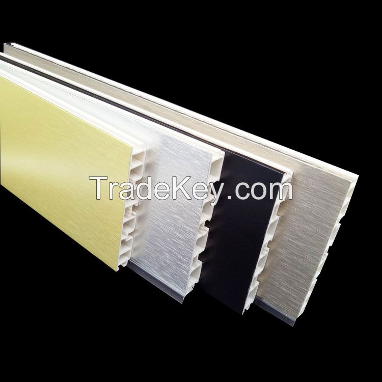 Brushed aluminum kitchen PVC skirting board